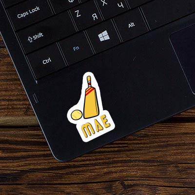 Mae Sticker Cricket Bat Laptop Image