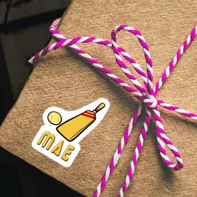 Mae Sticker Cricket Bat Notebook Image