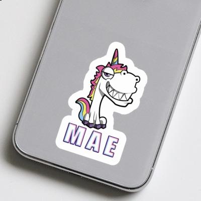 Mae Sticker Grinse-Einhorn Laptop Image