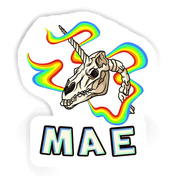 Sticker Mae Unicorn Skull Laptop Image