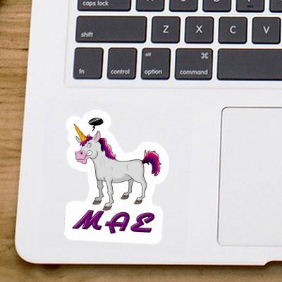 Sticker Mae Angry Unicorn Notebook Image