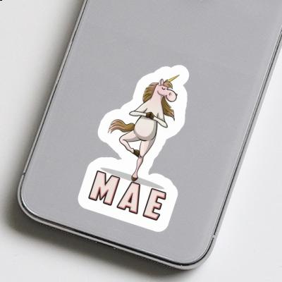 Mae Sticker Yoga Unicorn Notebook Image