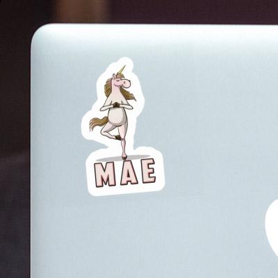 Mae Sticker Yoga Unicorn Notebook Image