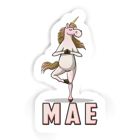 Mae Sticker Yoga Unicorn Image