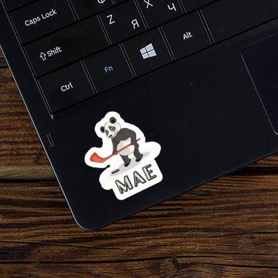 Ice Hockey Panda Sticker Mae Laptop Image