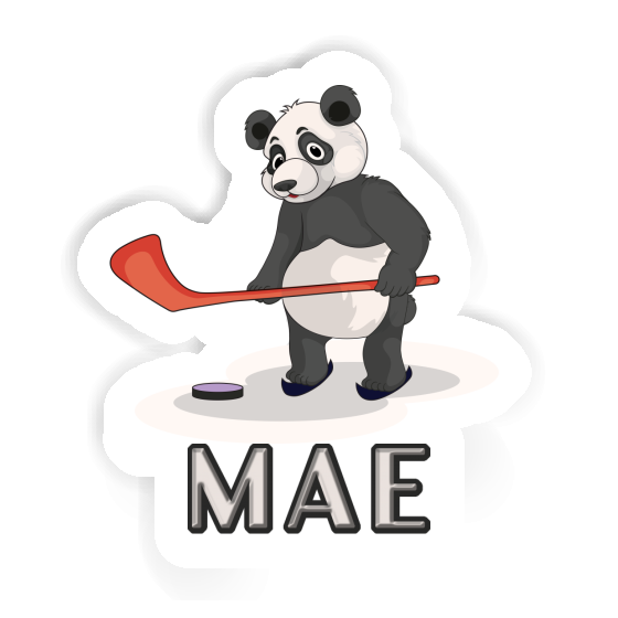 Ice Hockey Panda Sticker Mae Laptop Image