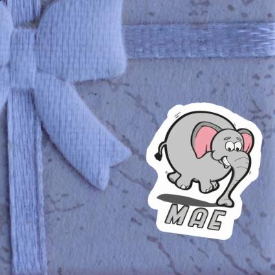 Sticker Jumping Elephant Mae Notebook Image