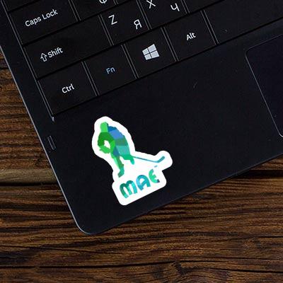 Mae Sticker Hockey Player Laptop Image