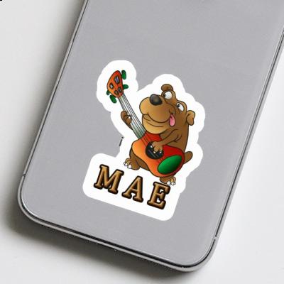 Sticker Mae Guitar Dog Image