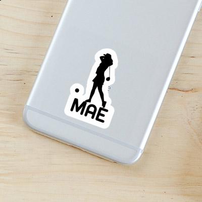 Sticker Mae Golfer Notebook Image