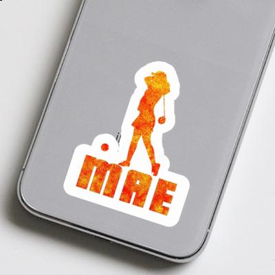 Mae Sticker Golfer Laptop Image