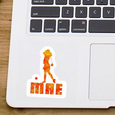 Mae Sticker Golfer Notebook Image