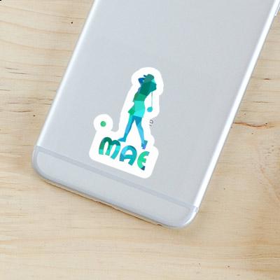 Sticker Mae Golfer Notebook Image