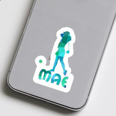 Sticker Mae Golfer Notebook Image