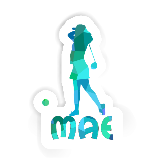 Sticker Mae Golfer Notebook Image