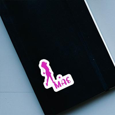 Golfer Sticker Mae Notebook Image