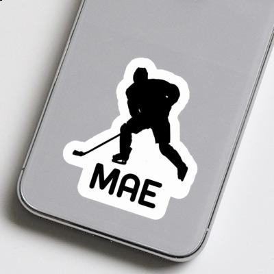 Sticker Hockey Player Mae Notebook Image