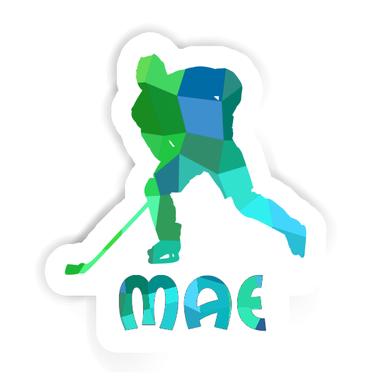 Mae Sticker Hockey Player Laptop Image