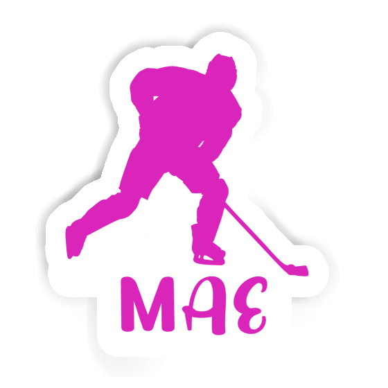 Sticker Mae Hockey Player Notebook Image