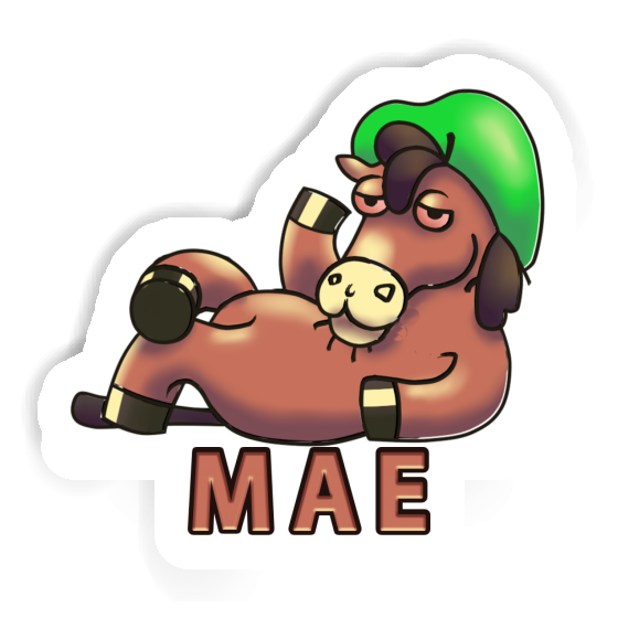 Sticker Mae Lying horse Laptop Image