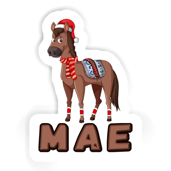 Sticker Mae Christmas Horse Notebook Image