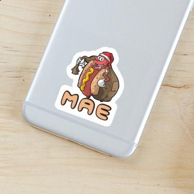 Mae Sticker Christmas Hot Dog Laptop Image