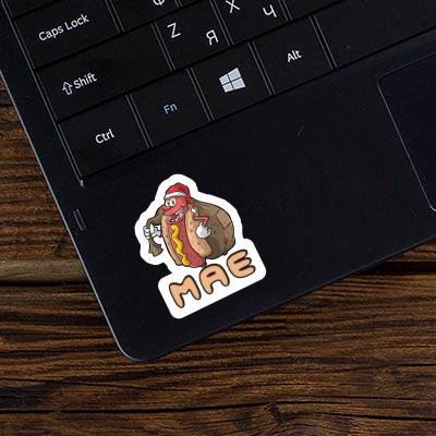 Mae Sticker Christmas Hot Dog Laptop Image