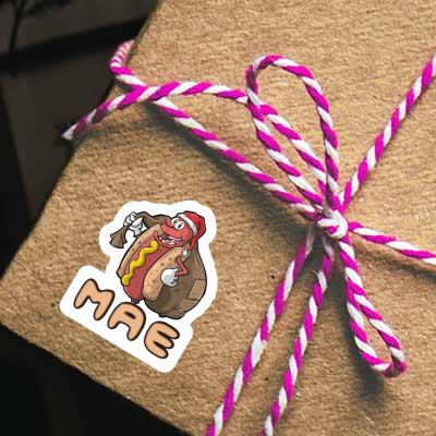 Mae Sticker Christmas Hot Dog Laptop Image