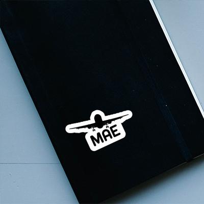 Sticker Mae Airplane Notebook Image