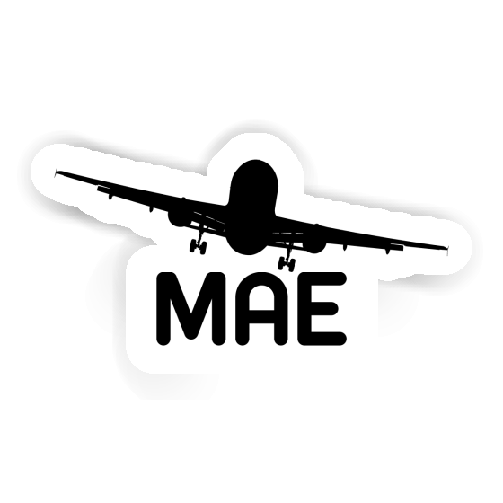 Sticker Mae Airplane Notebook Image