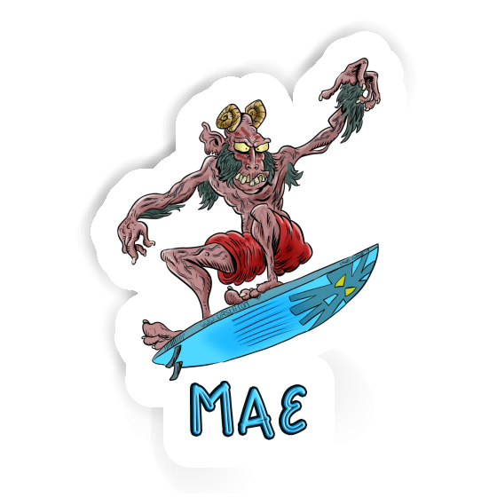 Surfer Sticker Mae Laptop Image