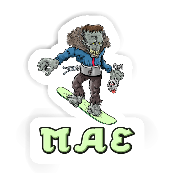 Mae Aufkleber Snowboarder Gift package Image