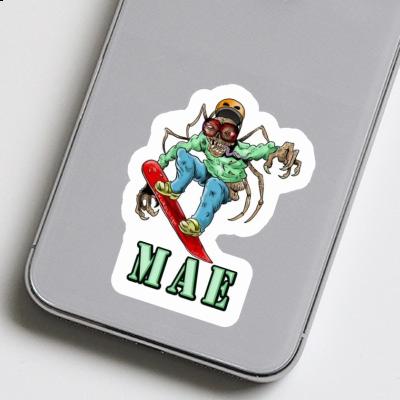 Snowboarder Sticker Mae Laptop Image