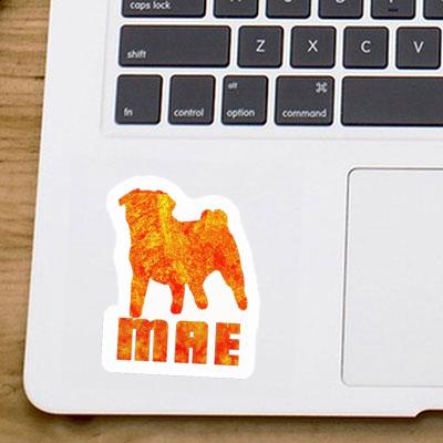 Pug Sticker Mae Laptop Image