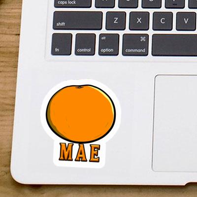 Orange Sticker Mae Notebook Image