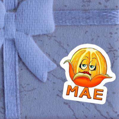 Sticker Mae Orange Laptop Image