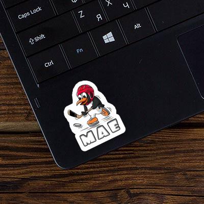 Mae Sticker Ice Hockey Penguin Laptop Image