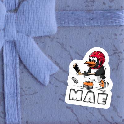 Mae Sticker Ice Hockey Penguin Notebook Image