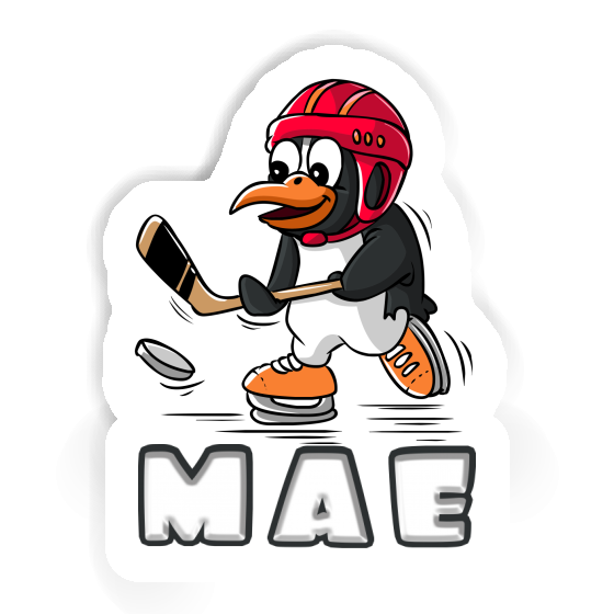 Mae Sticker Ice Hockey Penguin Notebook Image