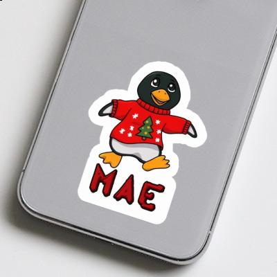 Mae Sticker Christmas Penguin Gift package Image