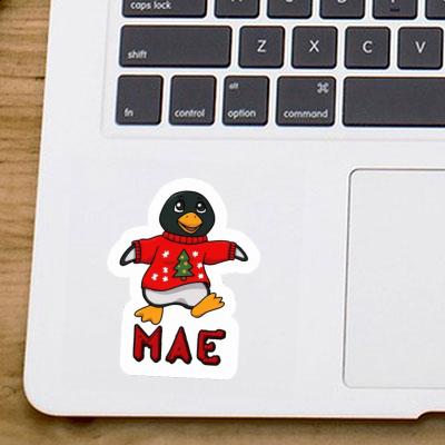 Mae Sticker Christmas Penguin Laptop Image