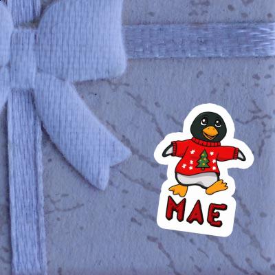 Mae Sticker Christmas Penguin Laptop Image