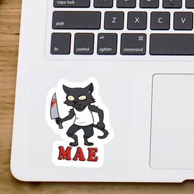 Sticker Psycho Cat Mae Image