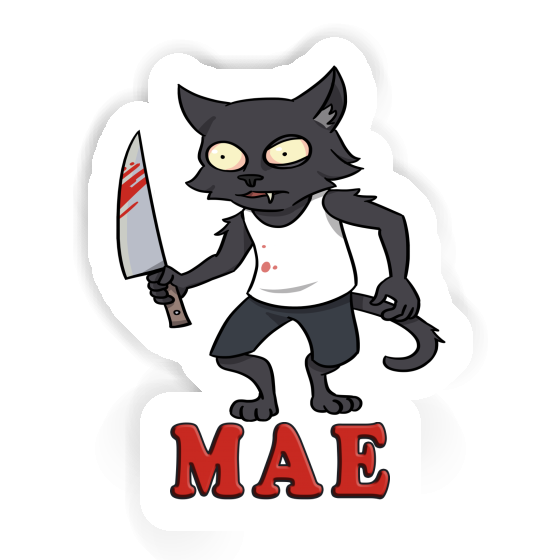 Sticker Psycho Cat Mae Image