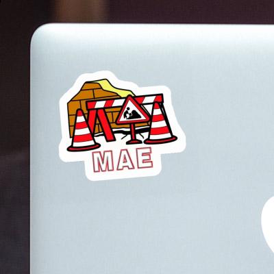 Mae Sticker Road Construction Notebook Image