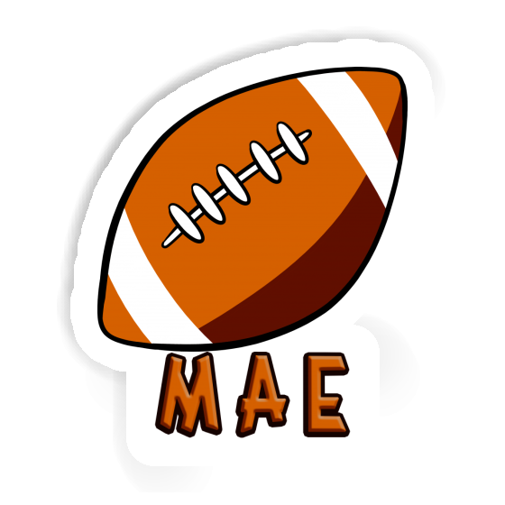 Mae Sticker Rugby Ball Laptop Image