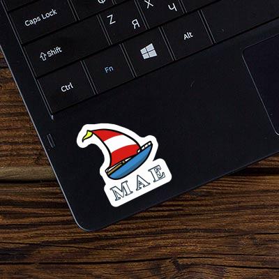 Mae Sticker Sailboat Notebook Image