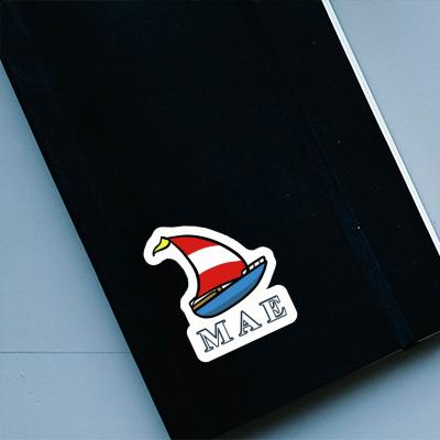 Mae Sticker Sailboat Notebook Image