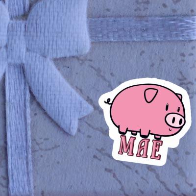 Mae Sticker Pig Notebook Image