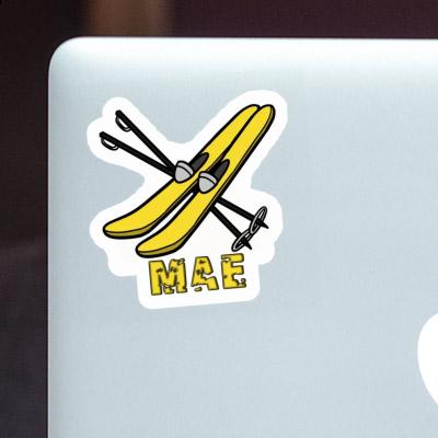 Ski Sticker Mae Laptop Image